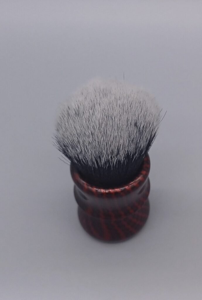 shaving brush red carbon effect