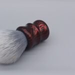 shaving brush red carbon effect