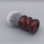 shaving brush red carbon effect
