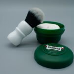 shaving brush and cream